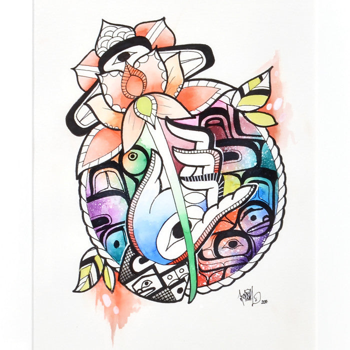 Yáyáwala - Mixed Media Painting on Paper