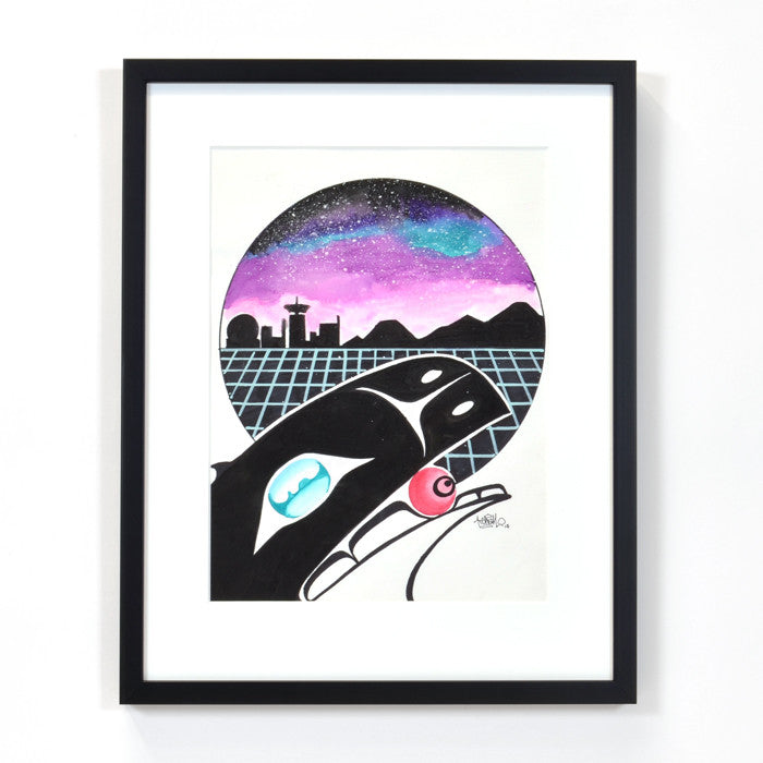 Orca: A Tale of Stranger Waters - Mixed Media Painting on Paper