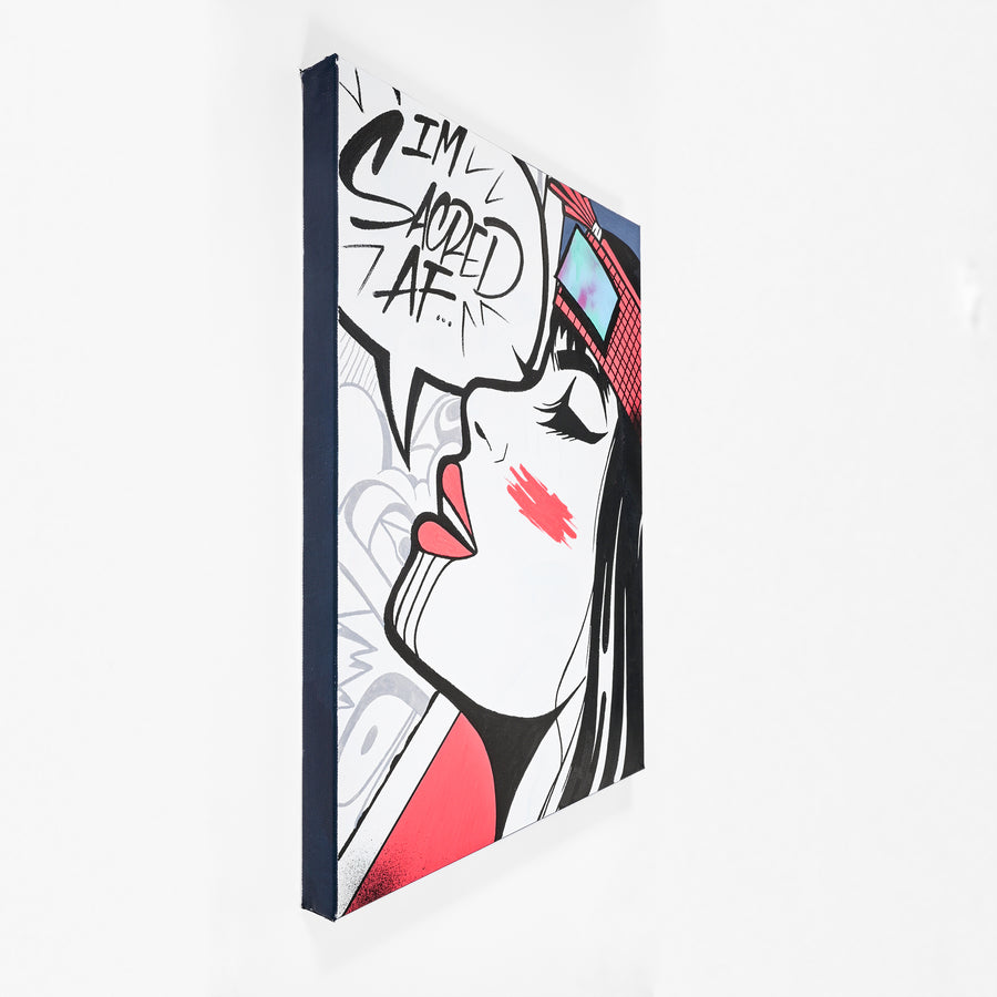 Sacred AF - Acrylic on Canvas Painting