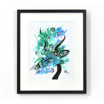 The Spawn - Mixed Media Painting on Paper