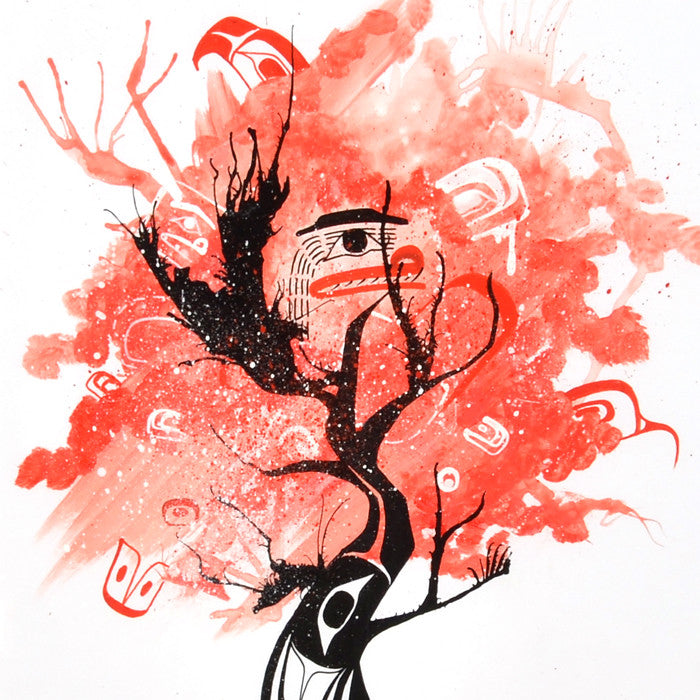 Pretty in Pink - Mixed Media Painting on Paper