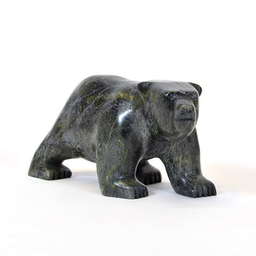 Walking Bear - Stone Sculpture