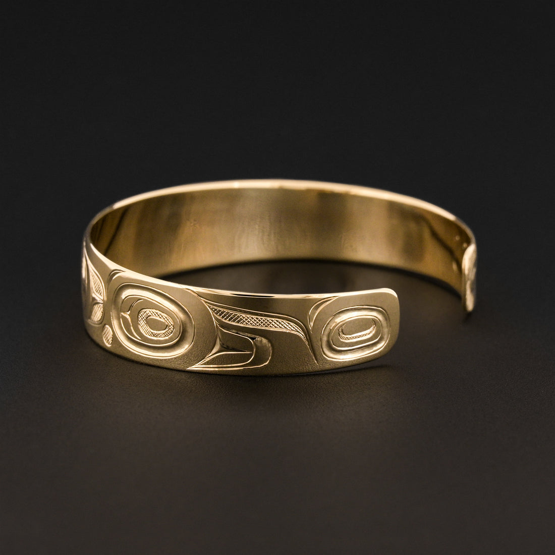 Nuxalk Box Design - 14k Yellow Gold Bracelet