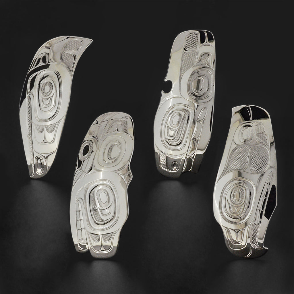 Grizzly Bear Crest - Silver Pendant