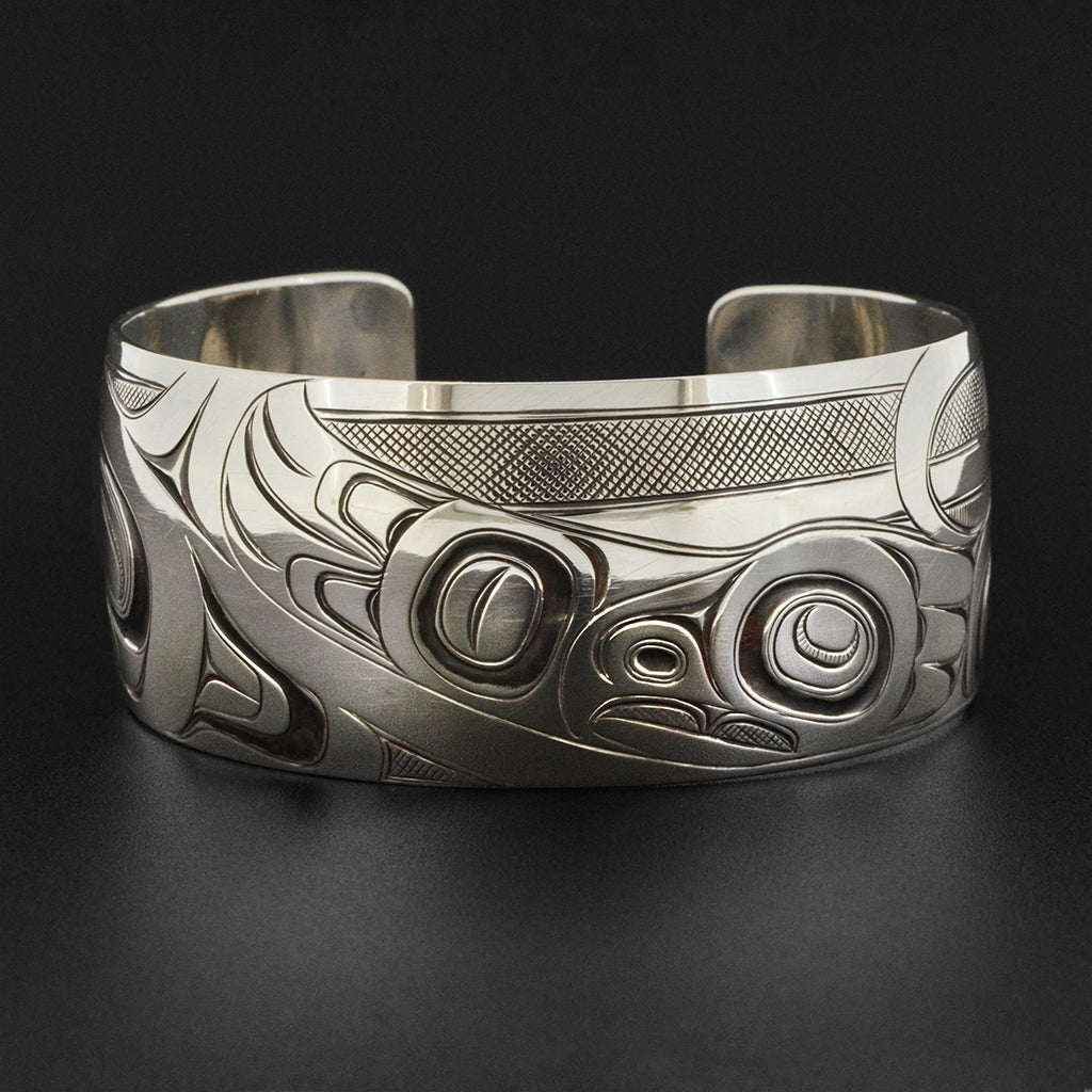 Wolf and Hawk - Silver Bracelet