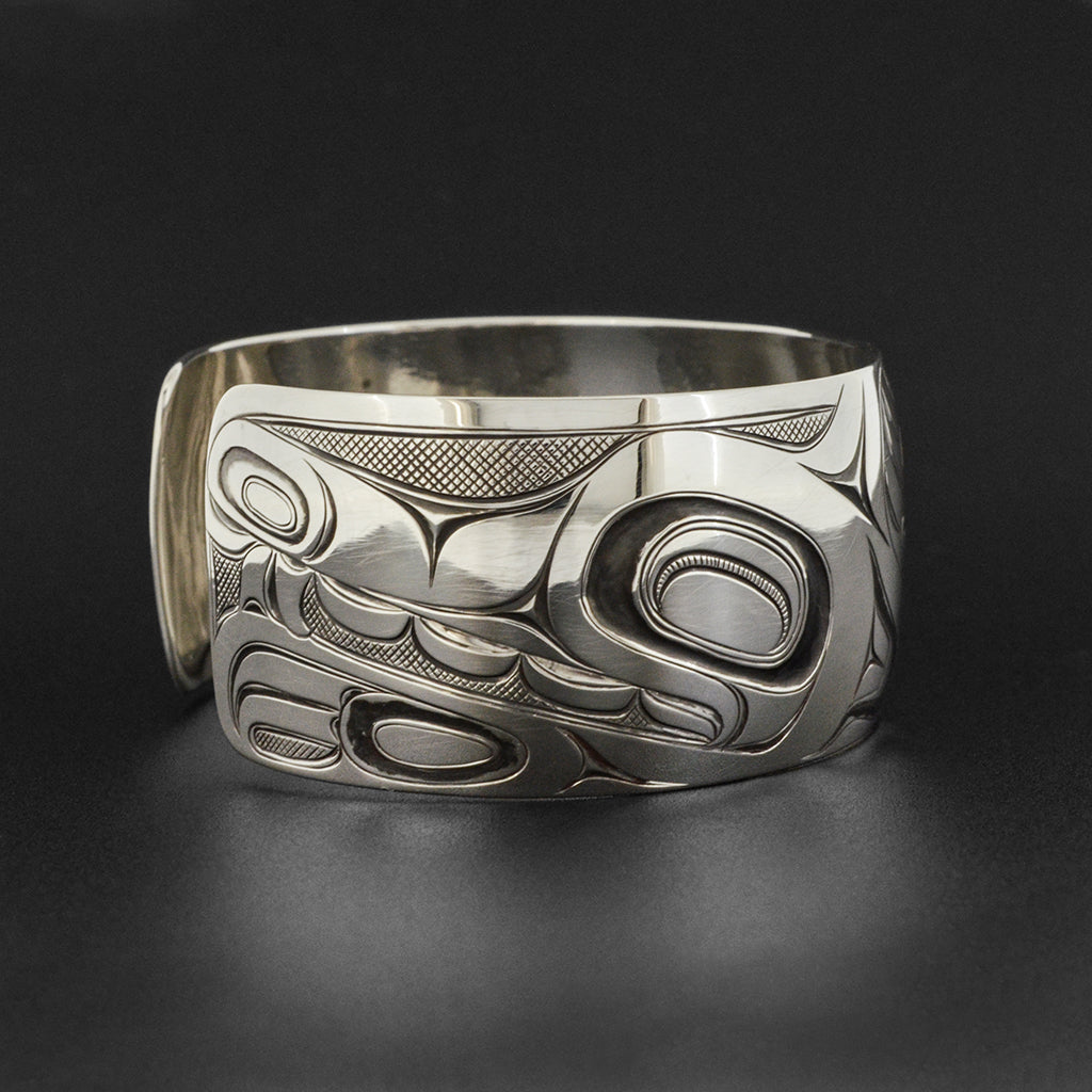 Wolf and Hawk - Silver Bracelet