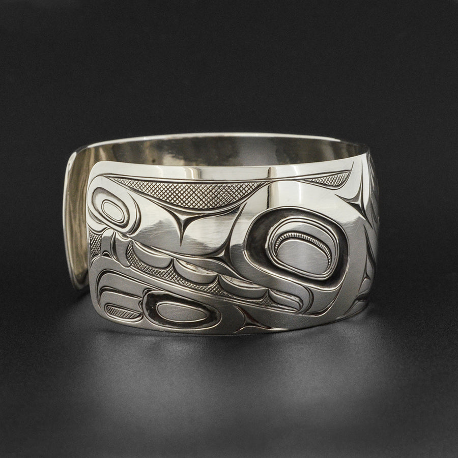 Wolf and Hawk - Silver Bracelet