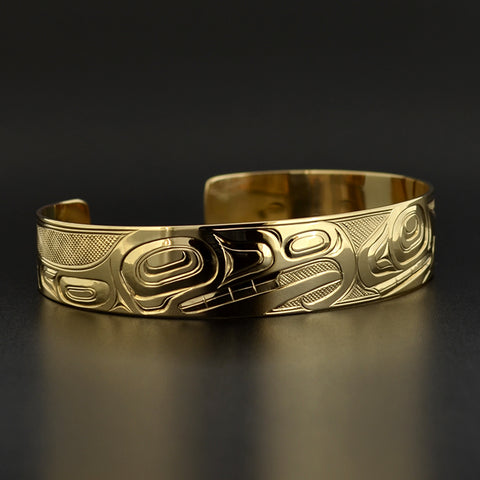 Thunderbird and Killerwhale - 14k Gold Bracelet