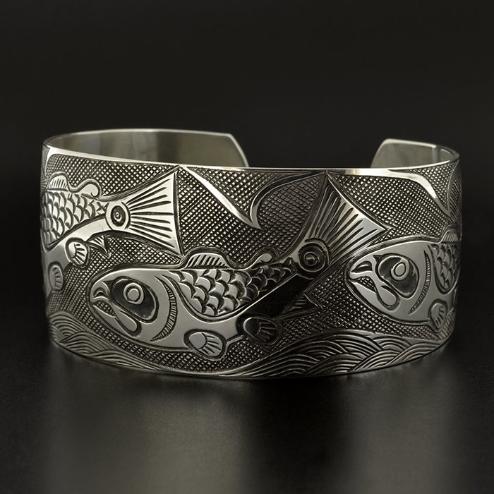 Salmon Lifecycle - Silver Bracelet