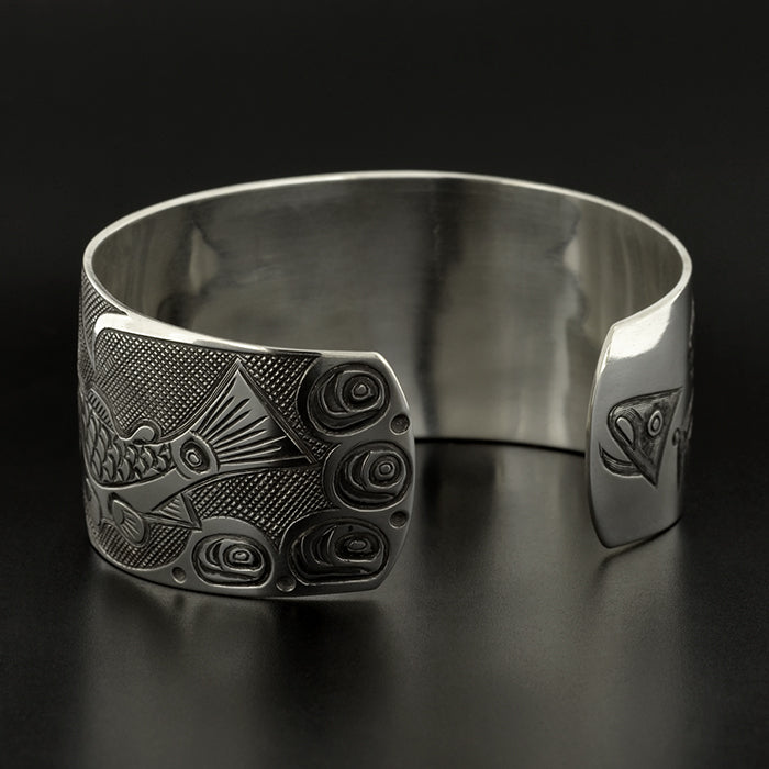 Salmon Lifecycle - Silver Bracelet