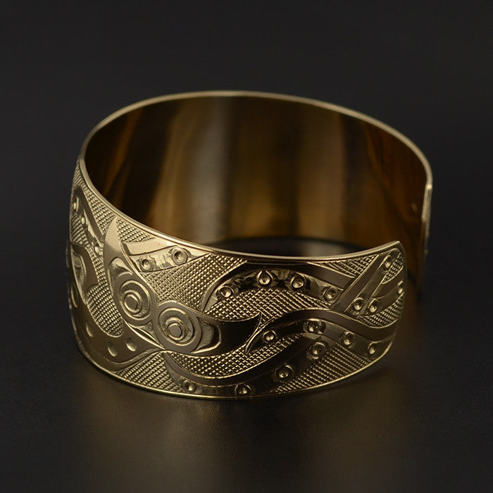 Killerwhale and Octopus - 14k Gold Bracelet