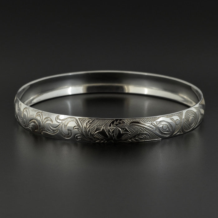 Hummingbird - Silver Bangle