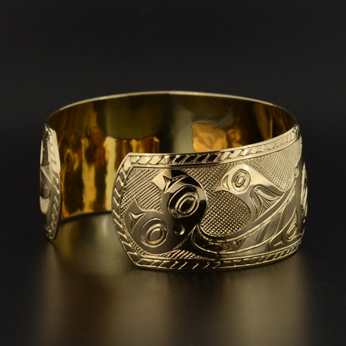 Whale, Moon and Raven - 14k Gold Bracelet