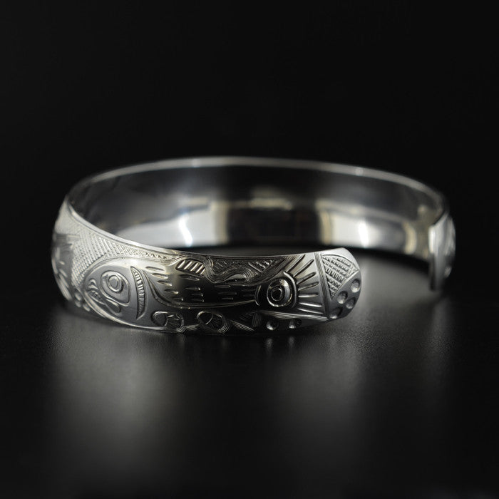 Salmon Lifecycle - Silver Bracelet