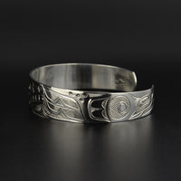Killerwhale and Ravens - Silver Bracelet