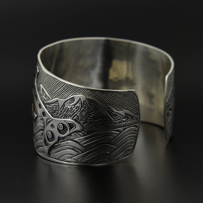 Killerwhales - Sterling Silver Bracelet with 14k Gold