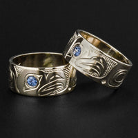 Eagle - Set of 14k White Gold Rings