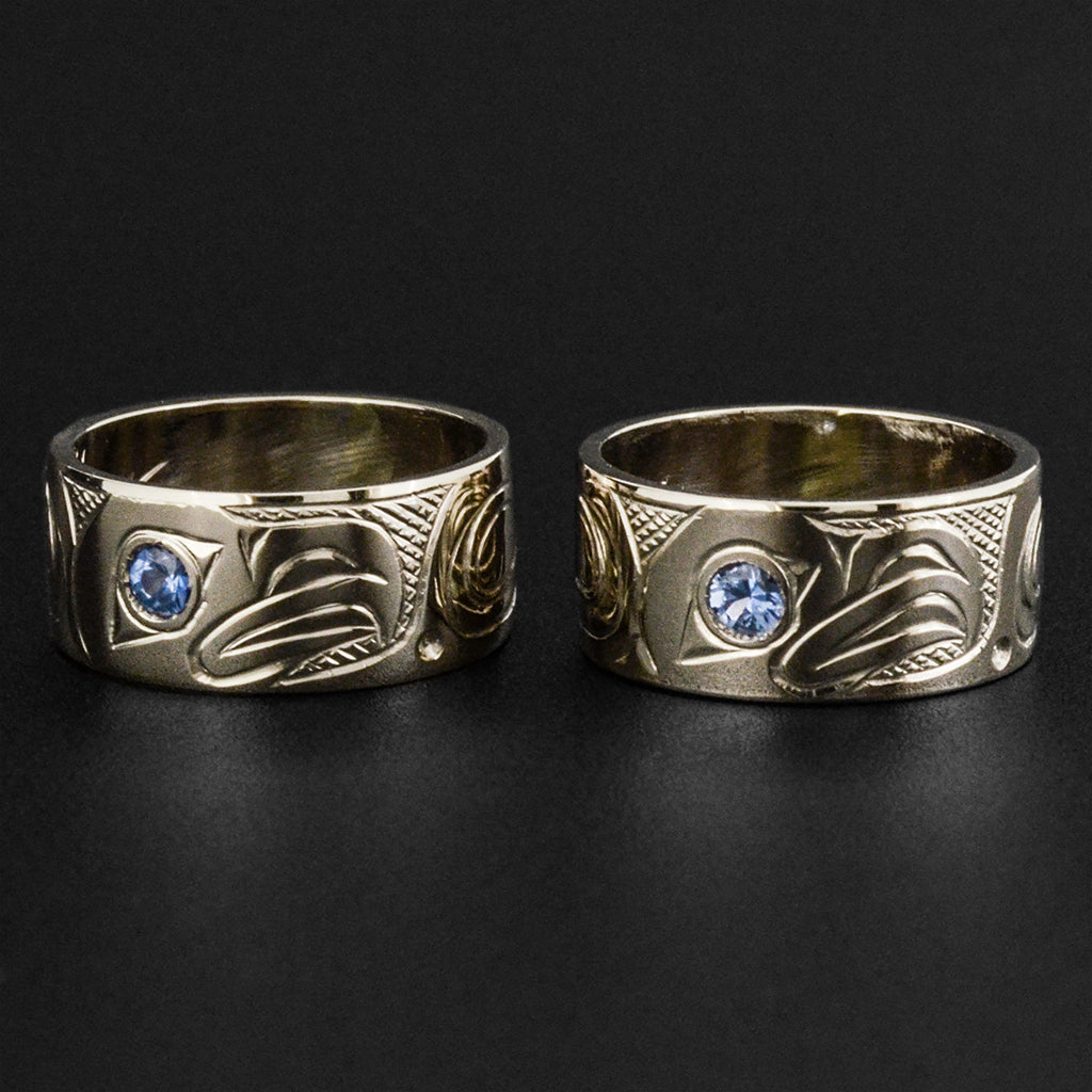 Eagle - Set of 14k White Gold Rings