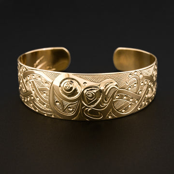 Octopus and Killerwhale - 14k Gold Bracelet
