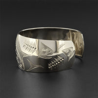 Salmon Life Cycle - Silver Bracelet