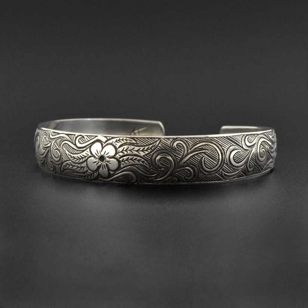 Historical Floral - Silver Bracelet