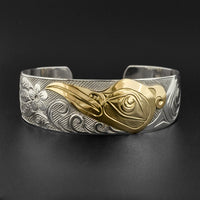 Hummingbird - Silver and 14k Gold Bracelet