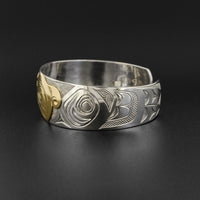 Hummingbird - Silver and 14k Gold Bracelet