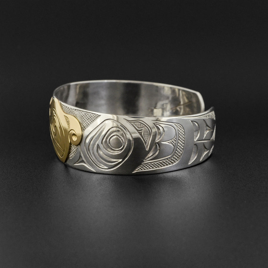 Hummingbird - Silver and 14k Gold Bracelet