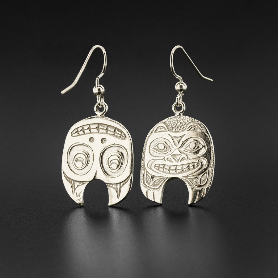 Bear - Silver Earrings