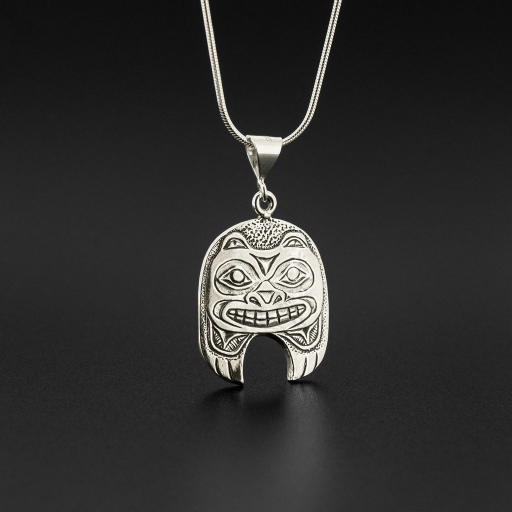 Bear - Silver Pendant with Oxidization