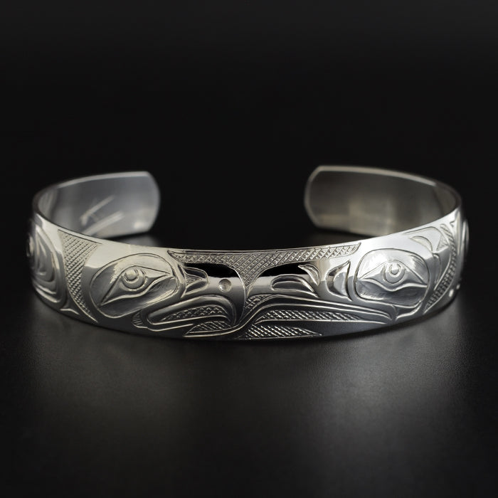 Raven and Eagle - Silver Bracelet