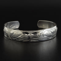 Raven and Eagle - Silver Bracelet