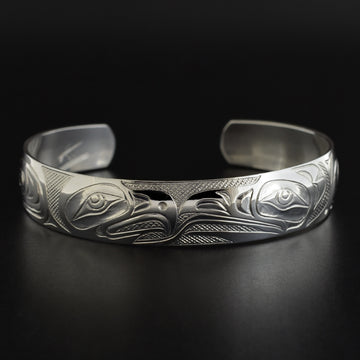 Raven and Eagle - Silver Bracelet