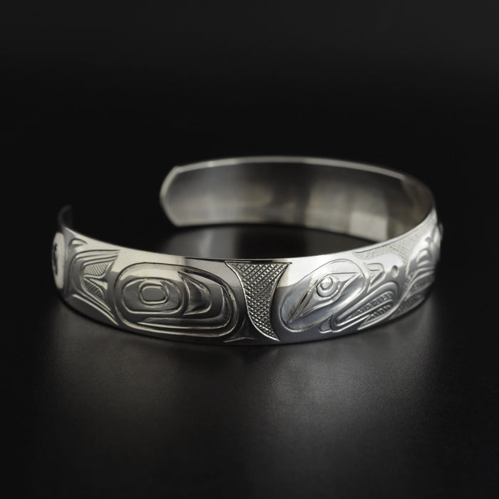 Raven and Eagle - Silver Bracelet