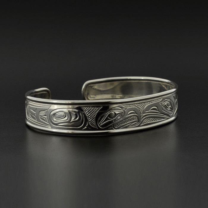 Eagle and Raven - Silver Bracelet