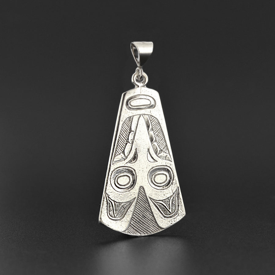 Raven and Frog - Silver Pendant