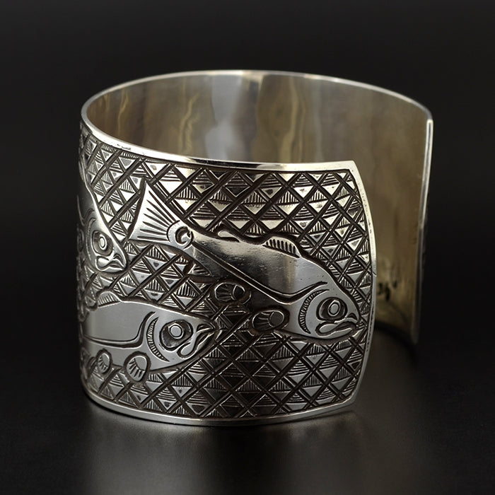 Halibut and Salmon - Silver Bracelet