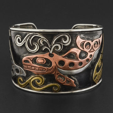Pod of Killerwhales - Silver Bracelet