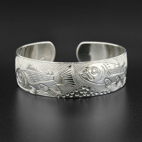 Salmon - Silver Bracelet