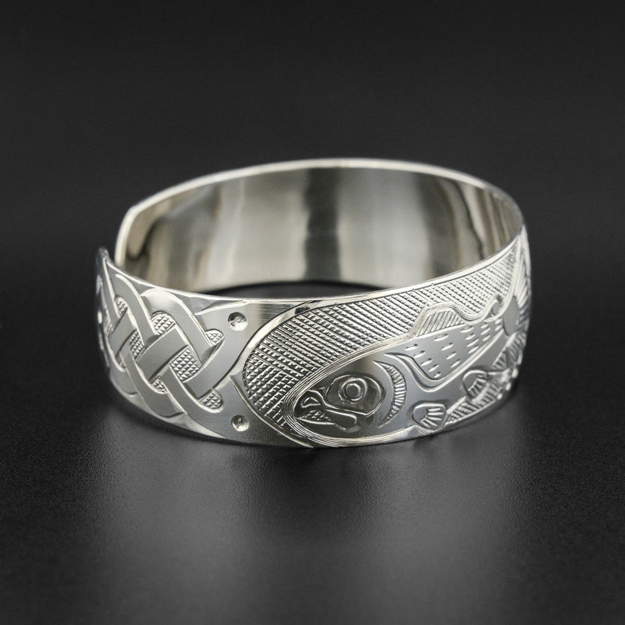 Salmon - Silver Bracelet
