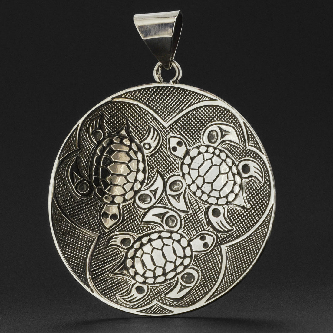 Turtles - Silver Pendant