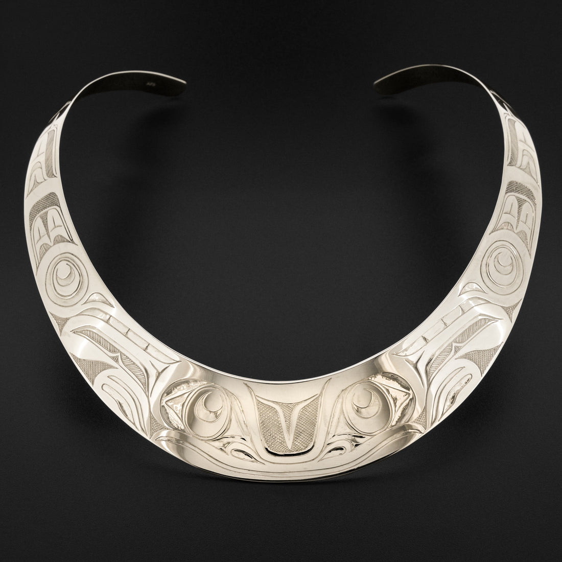 Frog - Silver Collar Necklace