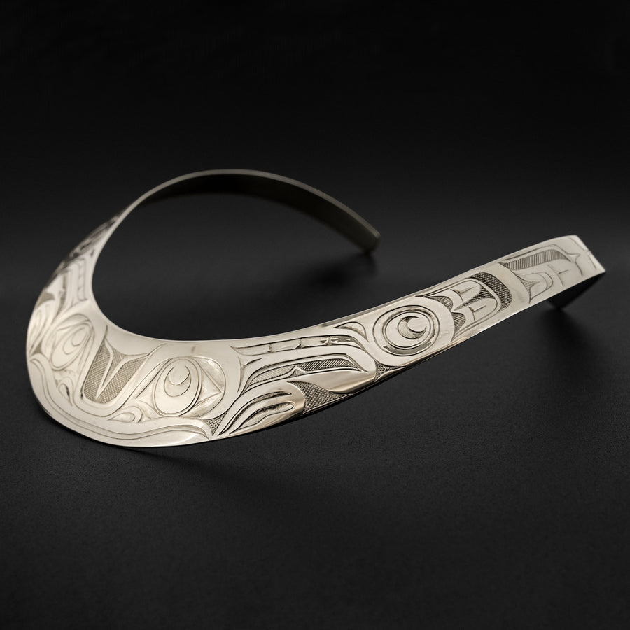Frog - Silver Collar Necklace