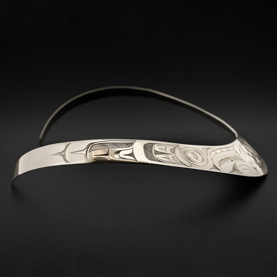 Frog - Silver Collar Necklace