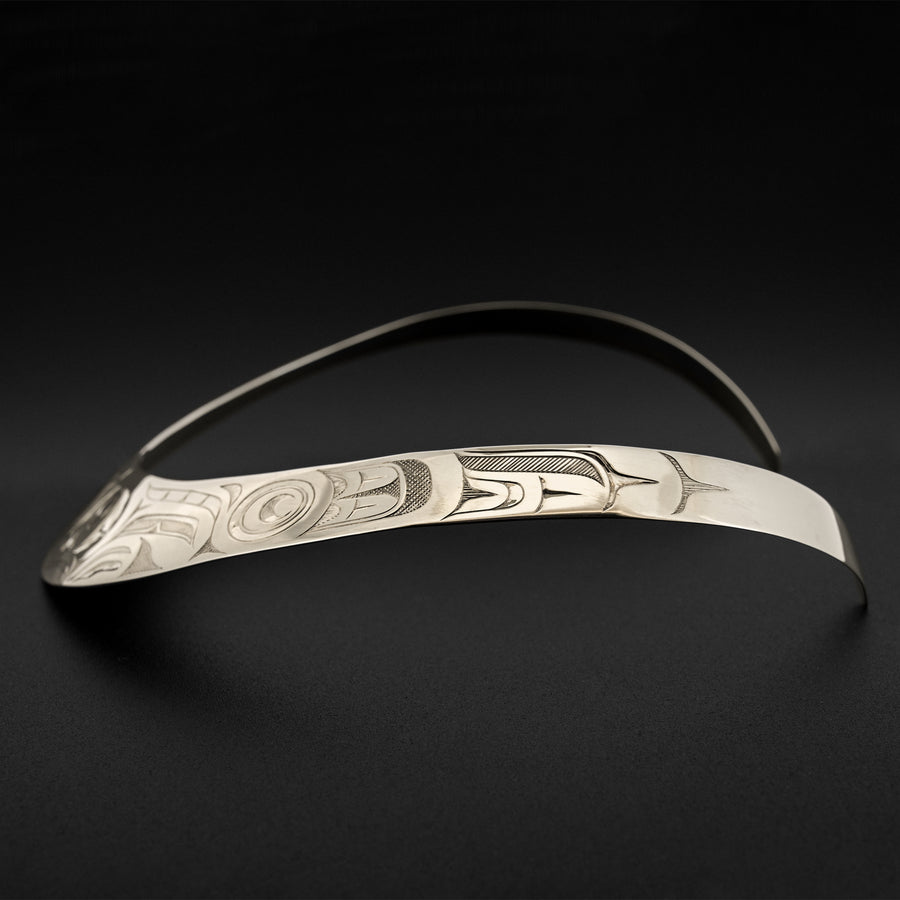 Frog - Silver Collar Necklace