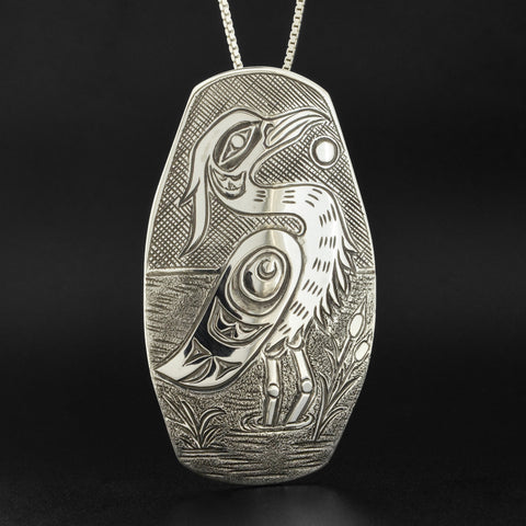 Heron - Silver Pendant