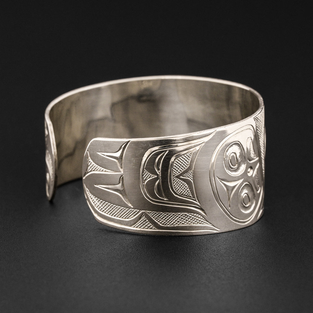 Raven and Light with Human - Silver Bracelet