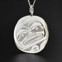 Raven-Finned Killerwhale - Silver Pendant