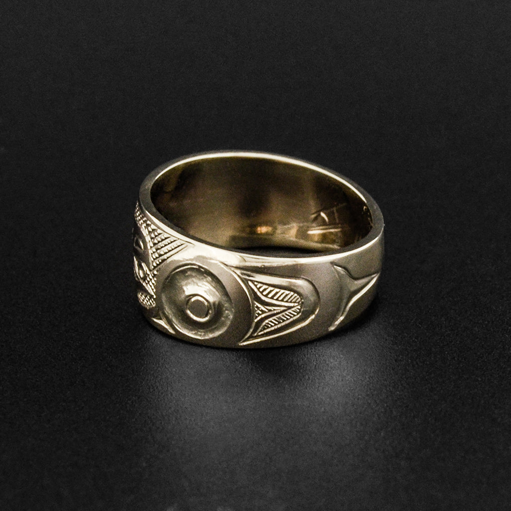 Raven and Light - 14k White Gold Ring