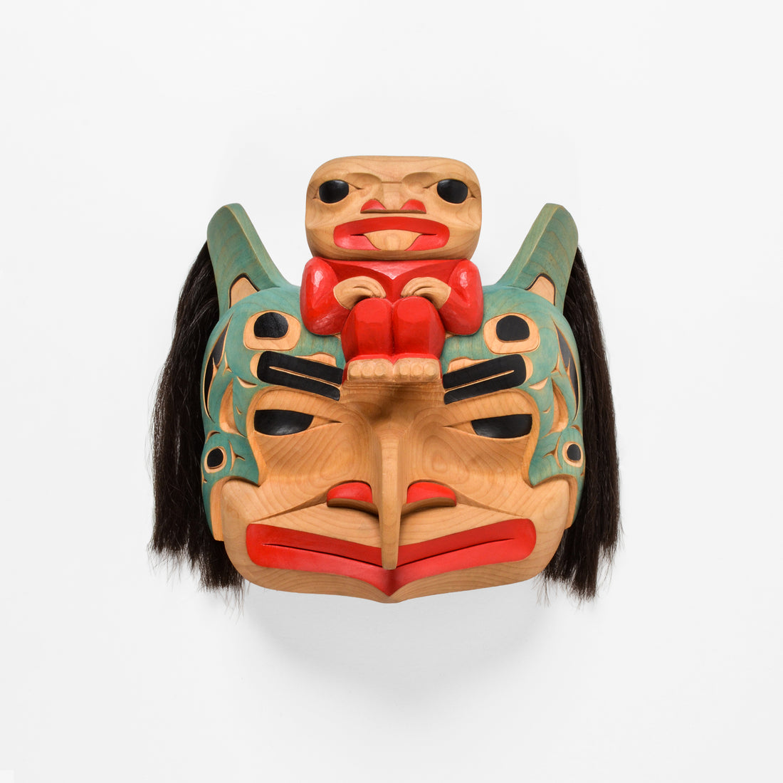 Eagle, Killerwhale, Human - Alder Mask